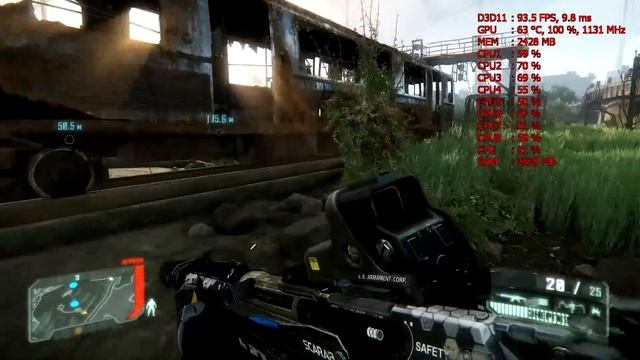 Crysis 3 ''Испытание Травой'' Sapphire Tri-X R9 390X смотреть онлайн