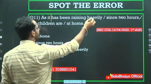 SPOT THE ERROR | TCS PATTERN | तलाठी व वन सेवा २०२३ | ENGLISH by Bala Sir смотреть онлайн