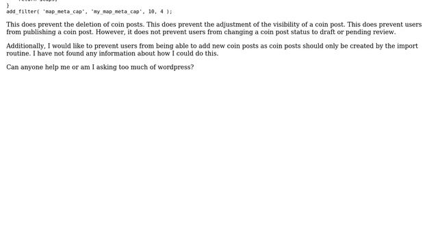 Wordpress: Customize users' capabilities to change a custom post's post status смотреть онлайн