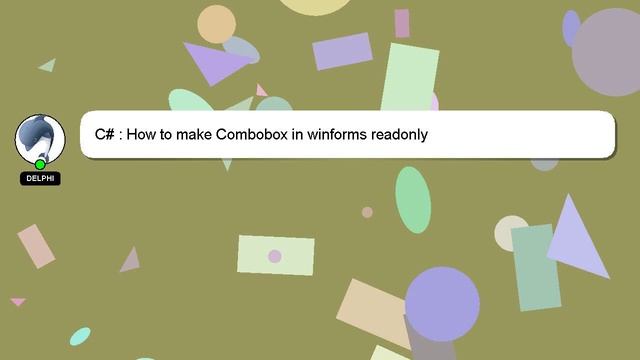 C# : How to make Combobox in winforms readonly смотреть онлайн