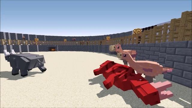 Minecraft Dinosaurs Arena: Titanis VS Arsinoitherium смотреть онлайн