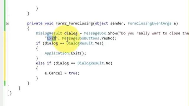 C# Tutorial 19: Message Box Asking if The User Wants To Exit смотреть онлайн