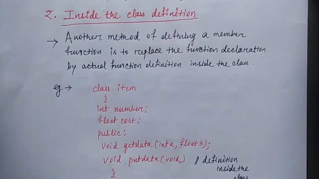 function definition in c++ in hindi | inside class | Object oriented C++ | Lec-57| Niharika panda смотреть онлайн