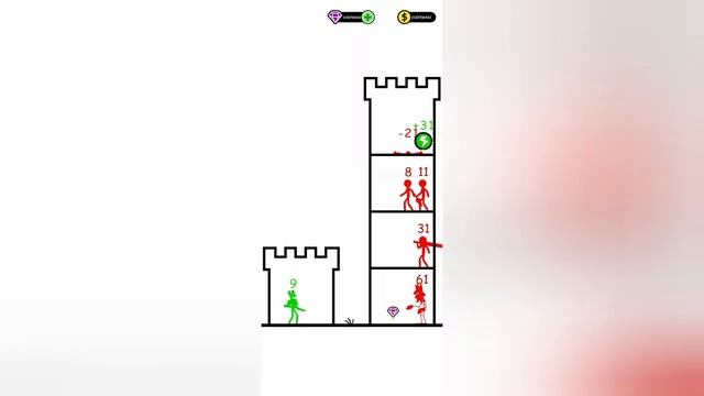 Эволюция синего человечка ниндзя в игре Stick Hero Tower Defense 21-30 Lv