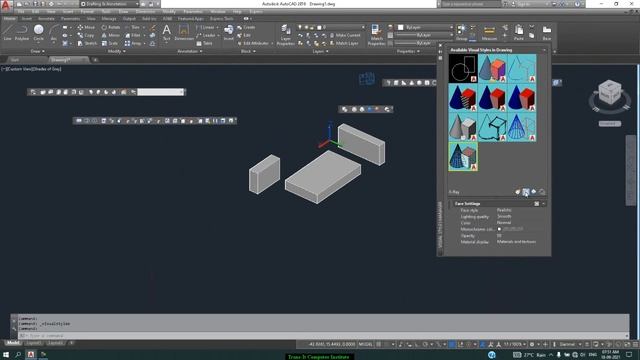 Autocad lecture 20 - Visual style toolbar смотреть онлайн