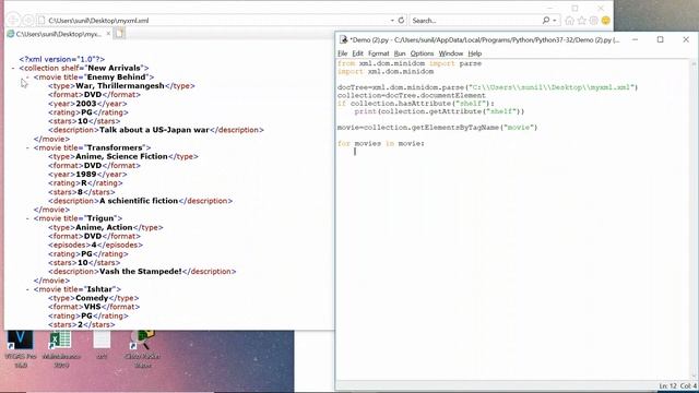 How to read an XML in python using DOM parses || IR Tutorials || Unique Developer смотреть онлайн