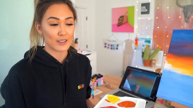 Following A Bob Ross Painting Tutorial смотреть онлайн