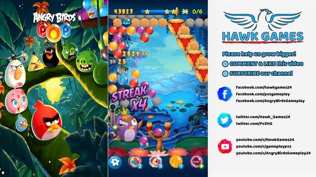 Angry Birds Stella POP Bubble Shooter Level 97 - Walkthrough, No Boosters смотреть онлайн