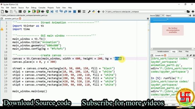 How to make a moving Street Animation in Python GUI ? смотреть онлайн