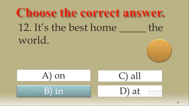 English Grammar Practice: Test #11:There is/are: Preposition:English Quiz смотреть онлайн