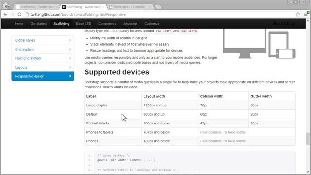 Twitter Bootstrap - scaffolding3 - responsive design смотреть онлайн