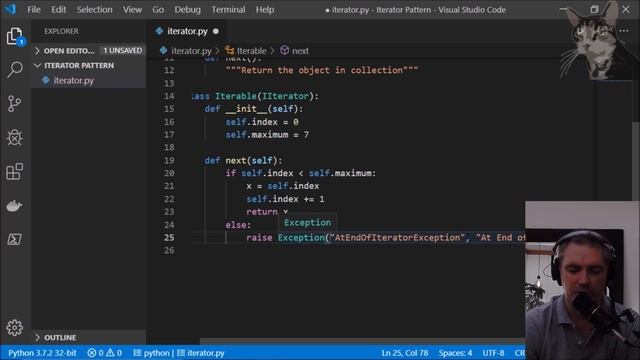 Iterator Design Pattern in Python смотреть онлайн