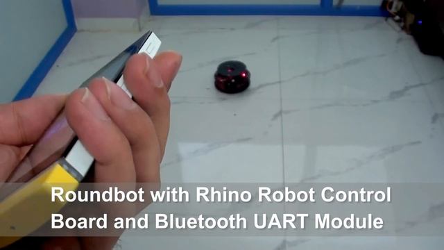 Android Controlled Bluetooth Based Robot - Robokits Roundbot with Rhino Board and Bluetooth UART смотреть онлайн