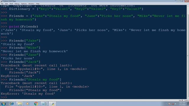 Python Tutorial For Absolute Beginners #3 : Dictionaries смотреть онлайн
