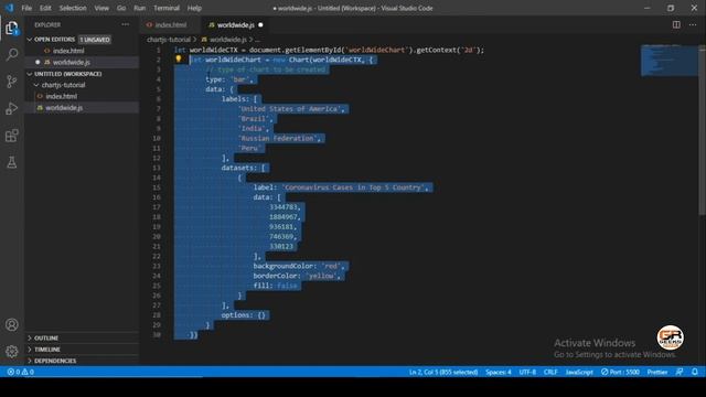 Chart.js Tutorial with Project | Chart.js Full Course смотреть онлайн