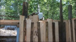 Каркасный дом для охотников в лесу, за 3-4 дня. Часть 1