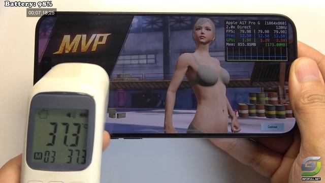 iPhone 15 Pro Max test game PUBG 90 FPS with FPS Meter смотреть онлайн