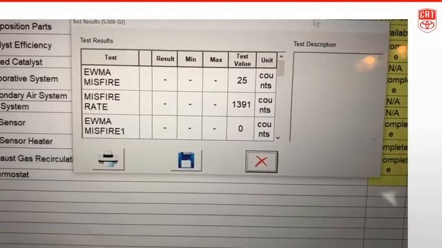 Misfire Monitor Using Techstream.