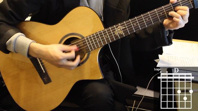 Paris In The Rain - Lauv Guitar Cover for Beginner Stroke by [Musicdrawing] смотреть онлайн