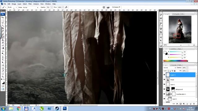 Photo manipulate Snow Queen in Photoshop Коллаж снежная королева в Фотошопе смотреть онлайн