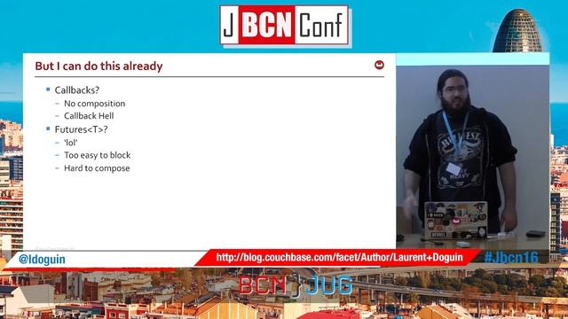 A practical RxJava example with Ratpack and Couchbase by Laurent Doguin at JBCNConf 2016 смотреть онлайн