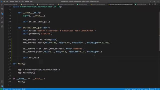 Python Curso V2: 755 2/7 App Tkinter para Gestión de Accesorios y Repuestos para Computador смотреть онлайн