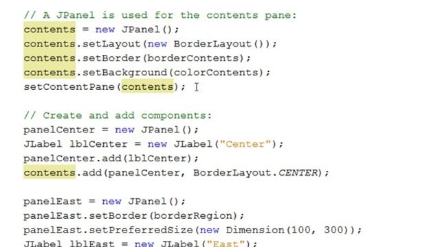 Java GUI Border Layout Manager смотреть онлайн