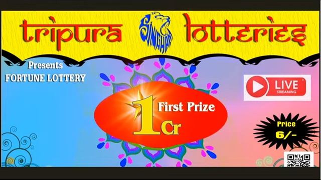 Tripura Fortune Lottery Live DAY Draw 11-04-2023 At 03:00 PM Live From Agartala. смотреть онлайн