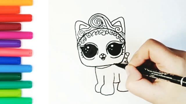 How to draw Lol Surprise Pets. Как нарисовать Лол Питомца Мур смотреть онлайн