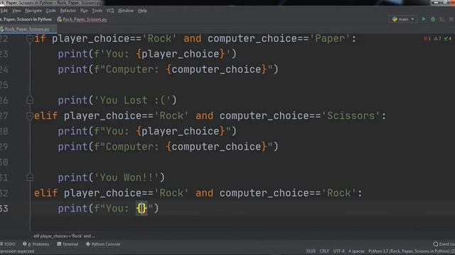 Rock, Paper, Scissors in PyCharm (Python Tutorial) смотреть онлайн