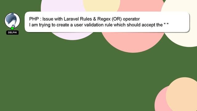 PHP : Issue with Laravel Rules & Regex (OR) operator смотреть онлайн
