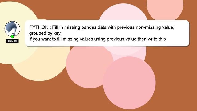 PYTHON : Fill in missing pandas data with previous non-missing value, grouped by key смотреть онлайн