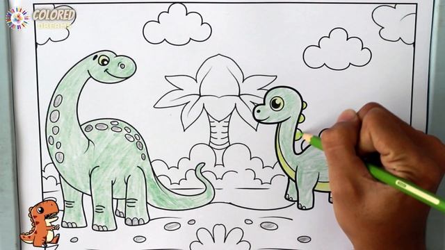 Brontosaurus | dinosaurus drawing | dinosaurus coloring #dinosaur #coloring #drawing смотреть онлайн