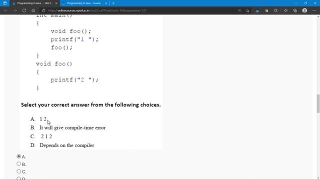 NPTEL Programming In Java WEEK 0 Quiz Assignment Solutions | Swayam 2022 | IIT Kharagpur смотреть онлайн