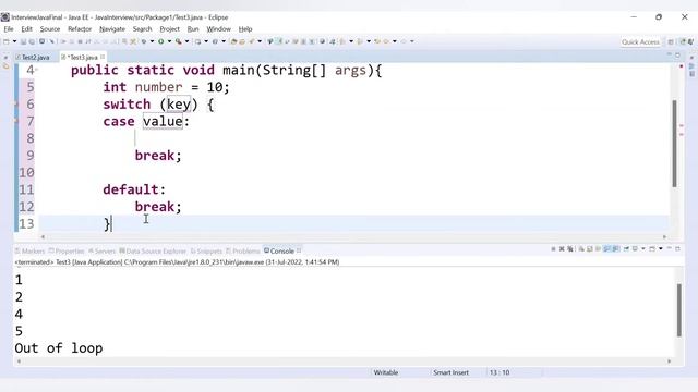 Java Interview Questions And Answers | Break And Continue In Java | Switch Case In Java смотреть онлайн