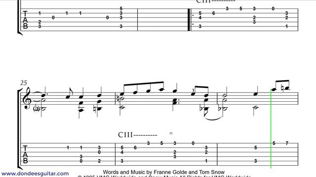 Dreaming Of You  Fingerstyle Guitar Tab