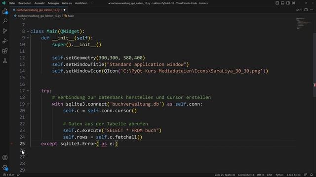 PySide6 - Python - SQLite [Die erste Datenbank mit GUI] # 10 смотреть онлайн