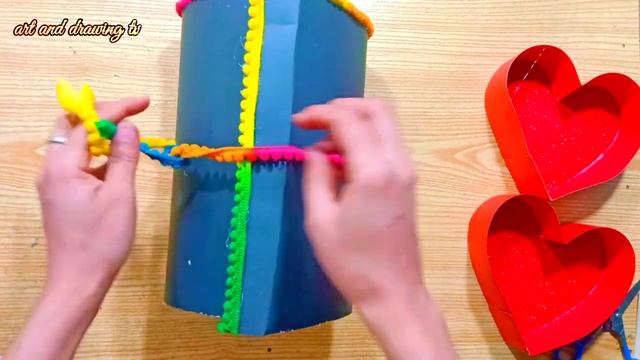 How To Make Gift Boxes With Foamic Sheet/Heart Shape Gift Box Making/Gift Box Tutorial смотреть онлайн