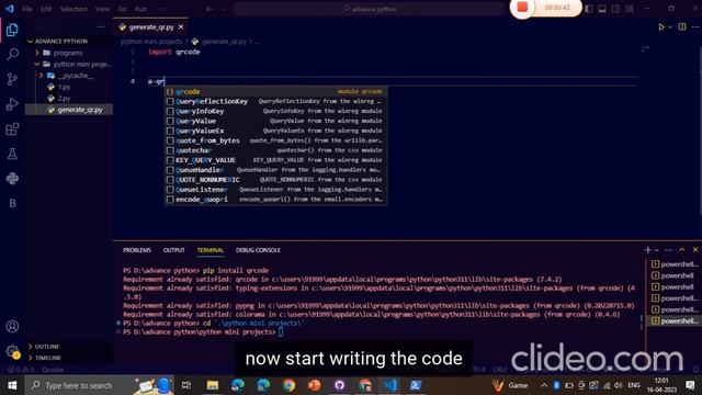 HOW TO MAKE/GENERATE QR CODE using python programming смотреть онлайн