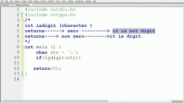 ISDIGIT() Fuction in C | How to Check If Entered Value is digit or Not - learn programming yourself смотреть онлайн