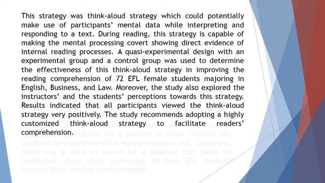 Think Aloud Strategy Improving Reading Comprehension in an Online Context IJEP 2021 91 1 12 смотреть онлайн