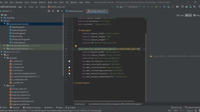 Bottom Navigation Bar in Android Studio | Bottom Navigation Bar with Fragments | Coding Tutorials смотреть онлайн