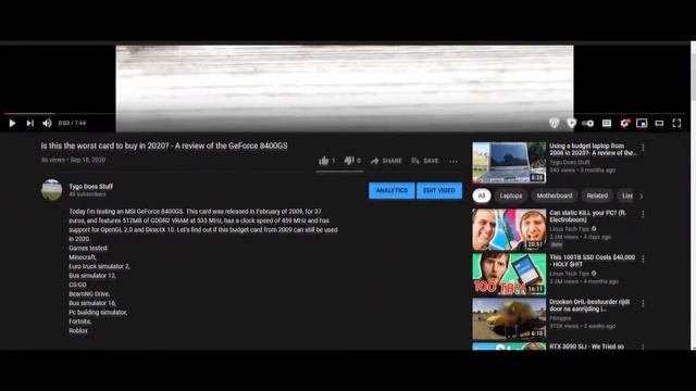 A look back at my first year on YouTube - TygoDoesStuff Year Recap 2020 смотреть онлайн