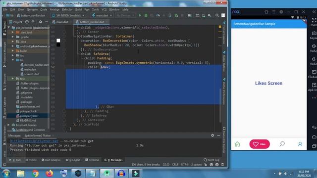 Animated Bottom Navigation Bar in Flutter Hindi | Android Studio смотреть онлайн