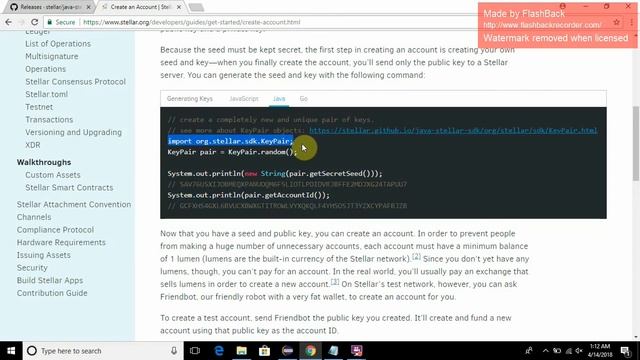 Stellar Java SDK Library setup and creating an account project tutorial смотреть онлайн