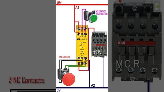 How to wire Safety Relay ? Emergency Stop Dual Channel Monitoring with reset || Easy Explained смотреть онлайн