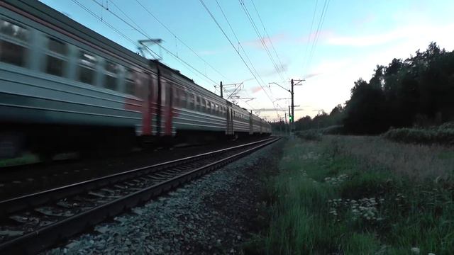 Электропоезд ЭР2Т-7127 перегон Петелино - Голицыно смотреть онлайн