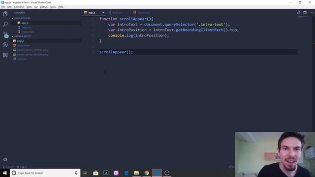 Visual effect in vanilla javascript tutorial смотреть онлайн