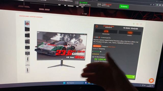 UNBOXING Monitor Gamer SuperFrame Precision Ultra 165hz смотреть онлайн