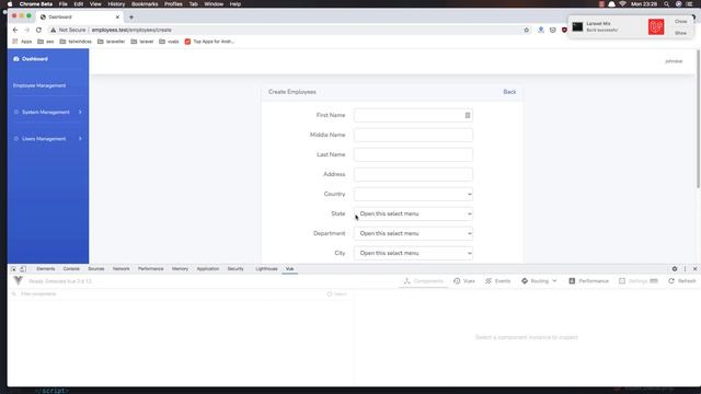 15 Employees Management Application with Laravel and Vuejs - Employees CRUD Dependet Dropdown смотреть онлайн